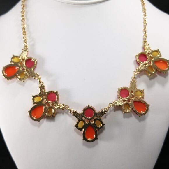 Charming Charlie's Orange, Yellow & Gold Necklace - Picture 5 of 8